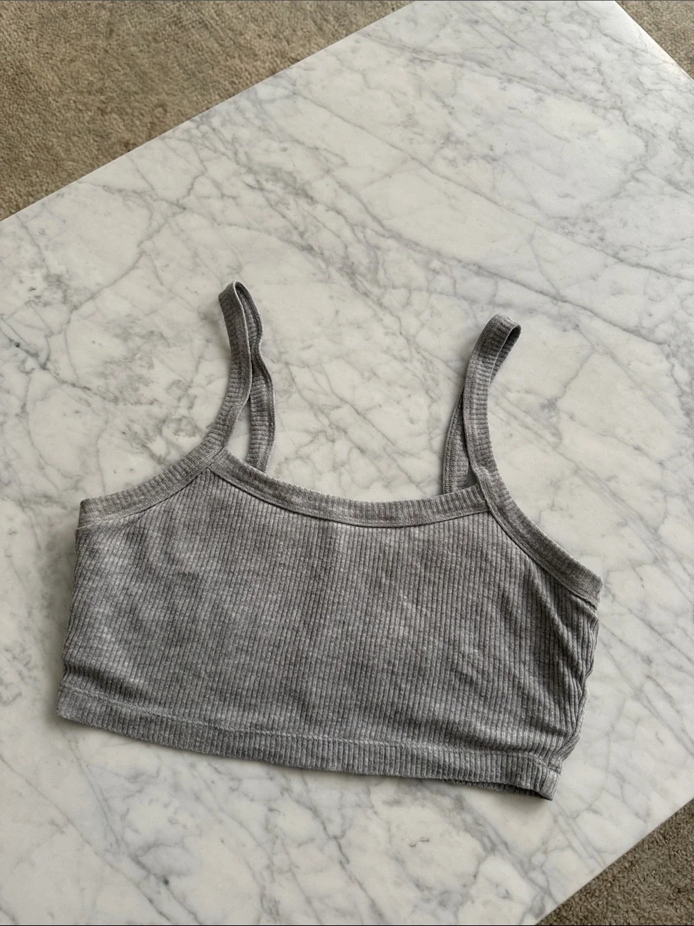 Alo ribbed bra top